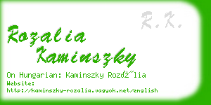 rozalia kaminszky business card